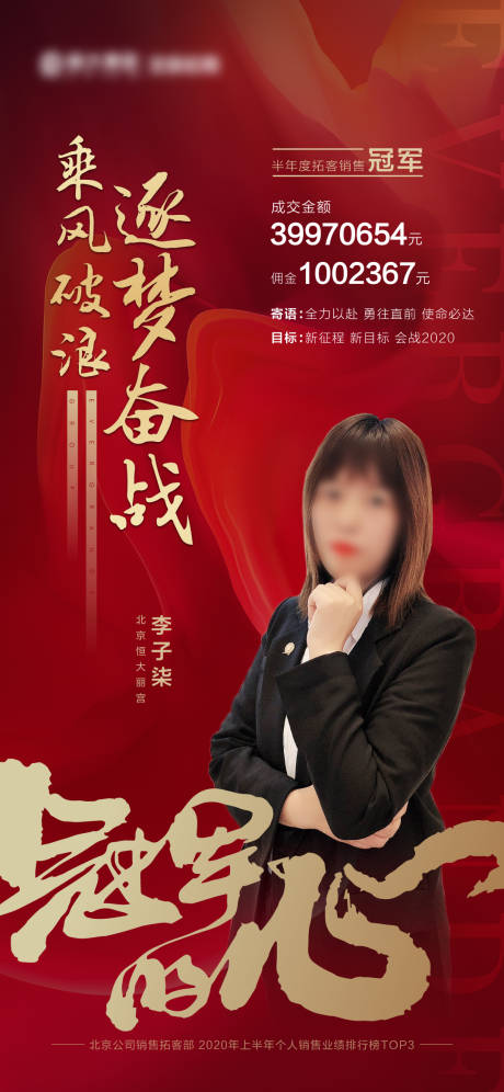 源文件下載【房地產紅金銷冠人物海報】編號：22710002019122542