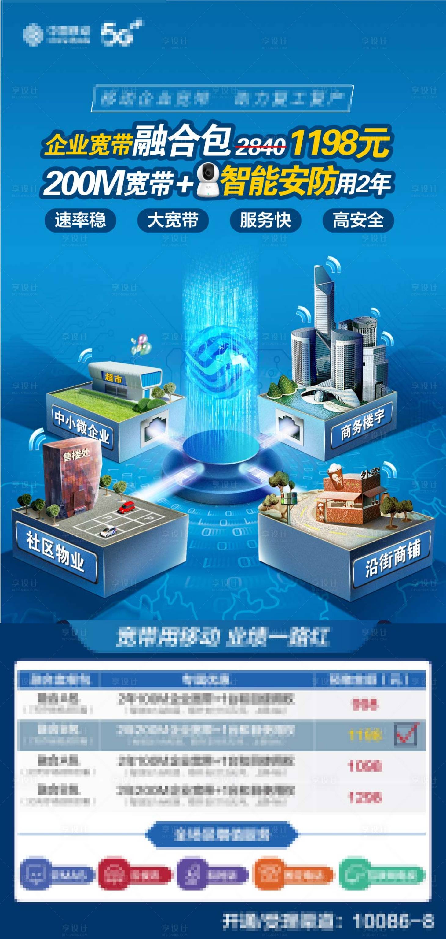 源文件下载【享设计】搜索编号：92690001814513197【通讯企业宽带画面设计】