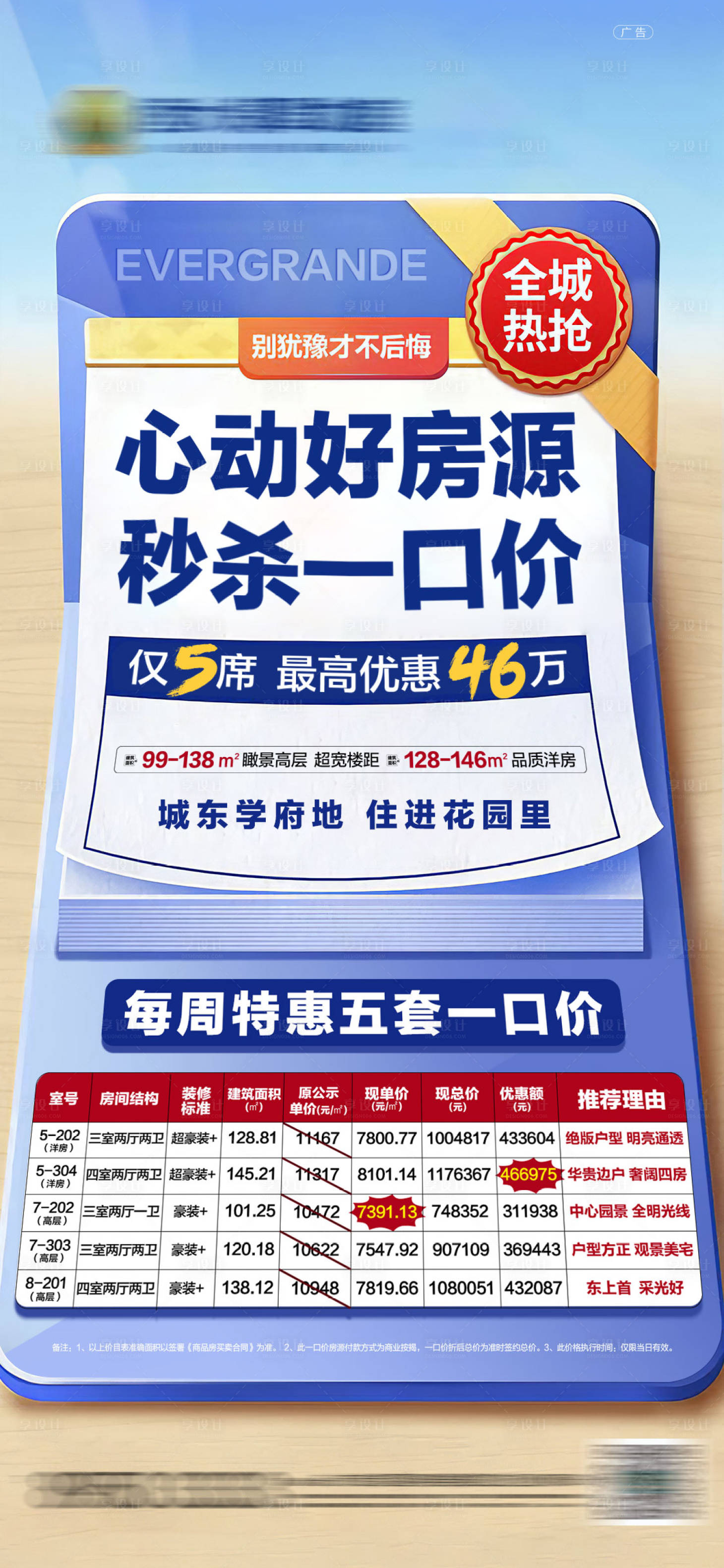 源文件下載【享設計】搜索編號：89990001934844797【地產一口價特價房海報】