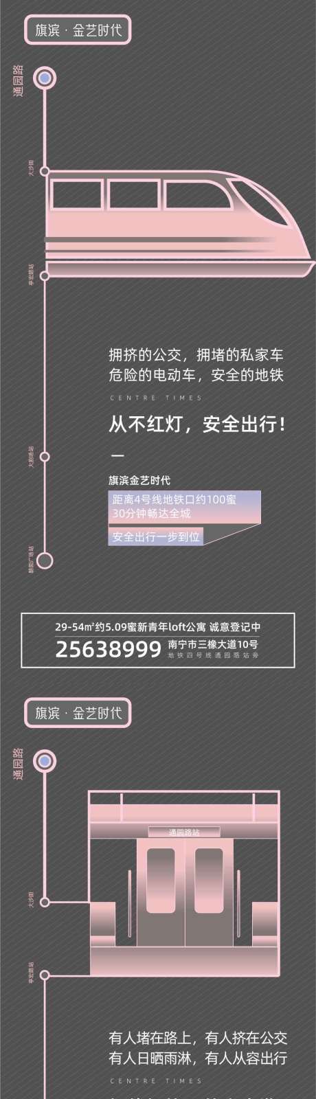 源文件下载【享设计】搜索编号：72180001891199282【地产交通地铁高铁价值点海报】