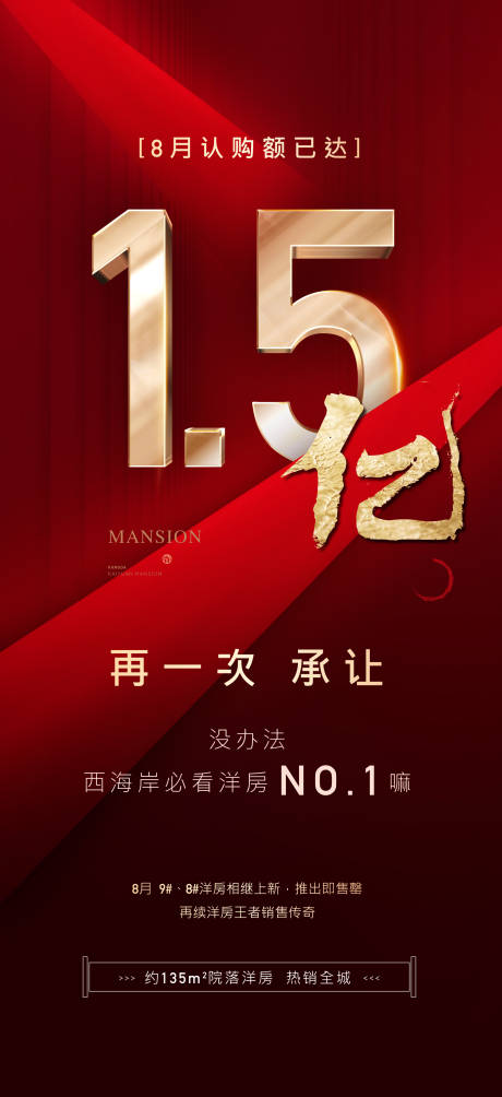 源文件下載【享設計】搜索編號：64310002085567400【房地產熱銷紅盤紅金海報】