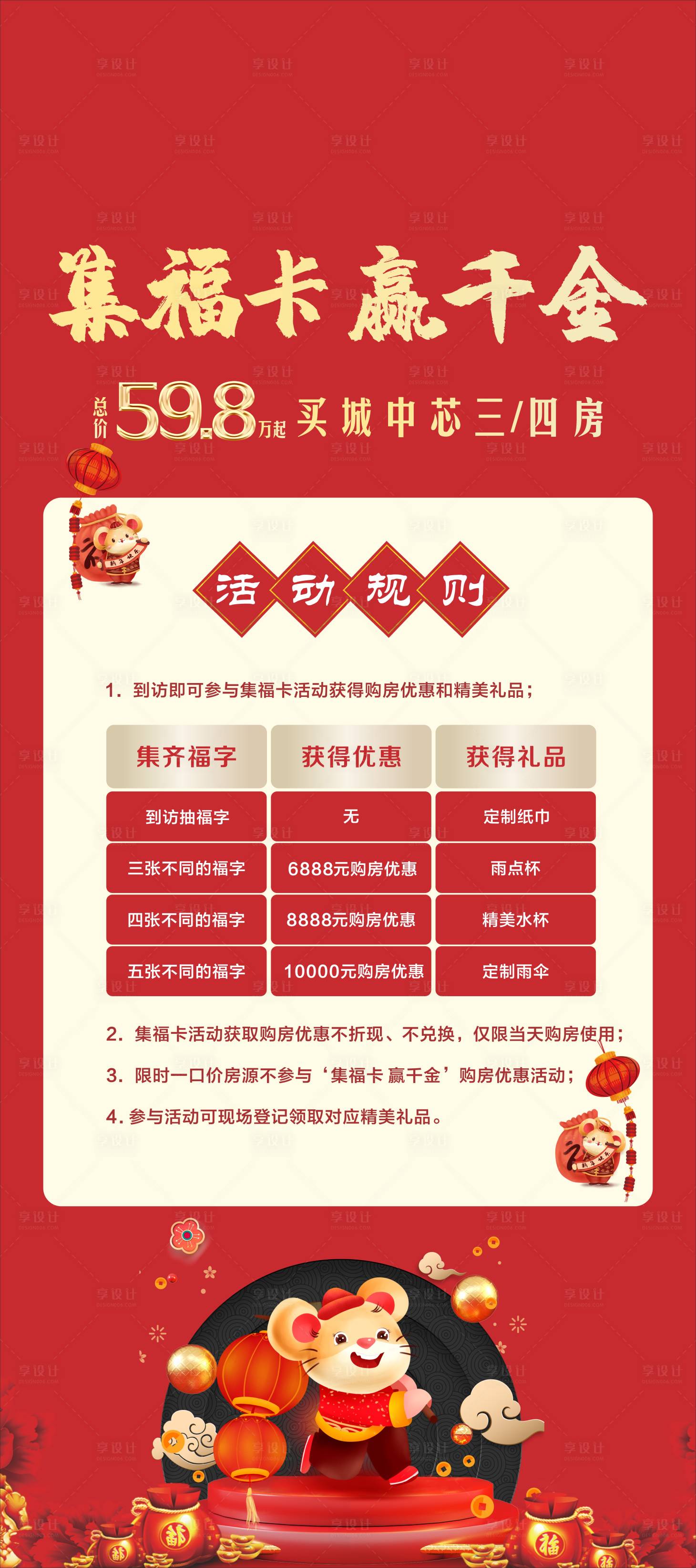 源文件下載【享設計】搜索編號：25290002031954792【地產鼠年展架】