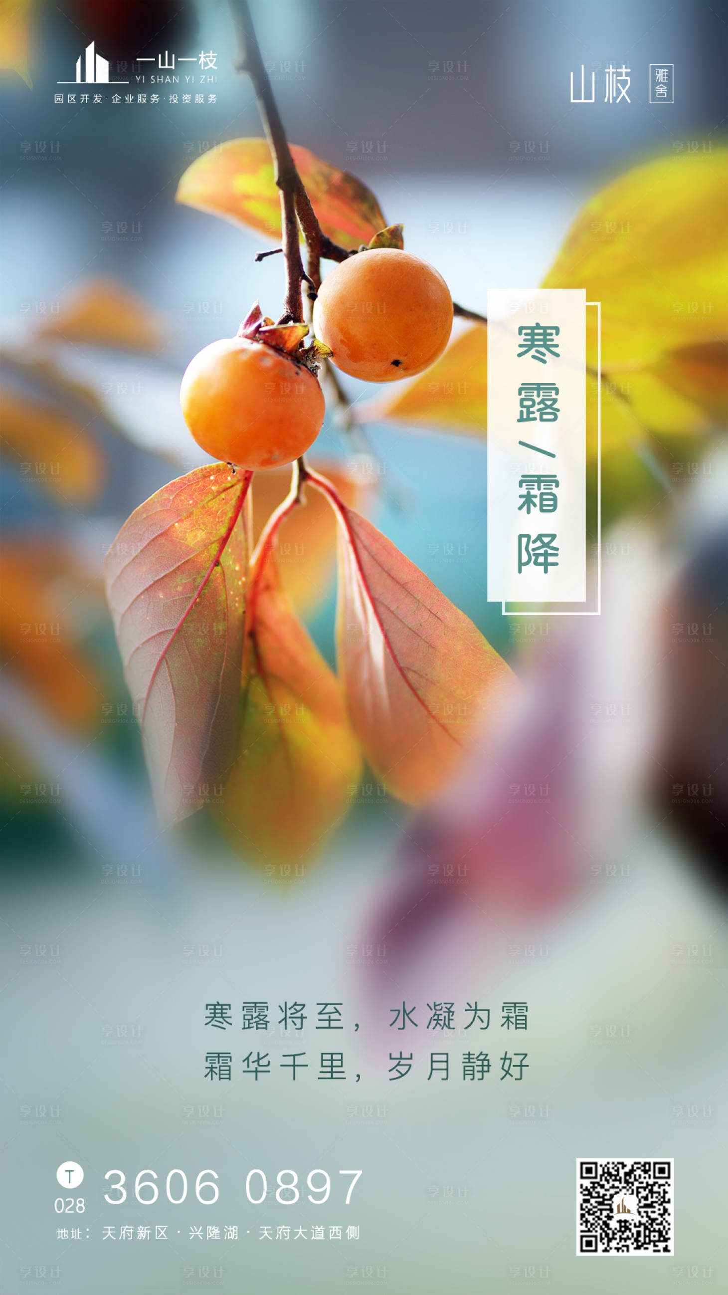 源文件下載【享設計】搜索編號：20500001906013498【二十四節氣寒露霜降移動端海報】