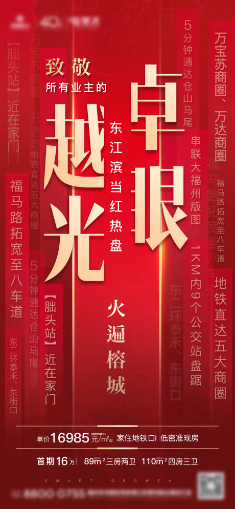 源文件下載【享設(shè)計】搜索編號：65040001911386414【房地產(chǎn)紅底熱銷加推微單海報】