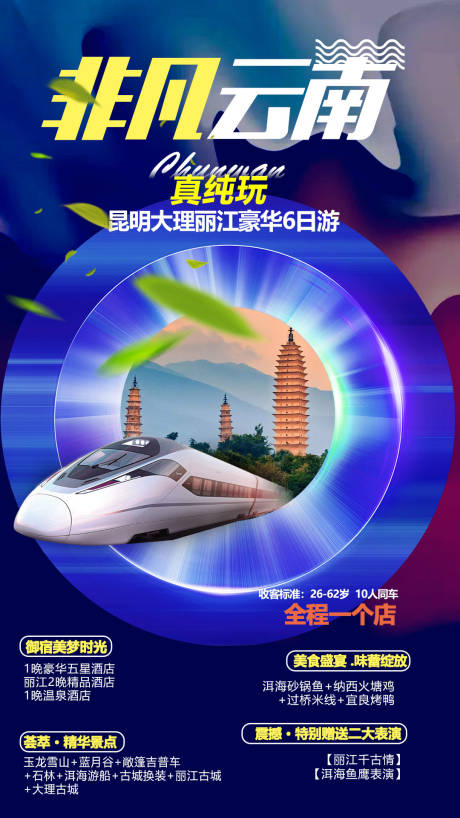 源文件下载【享设计】搜索编号：77080001876212051【云南旅游海报】