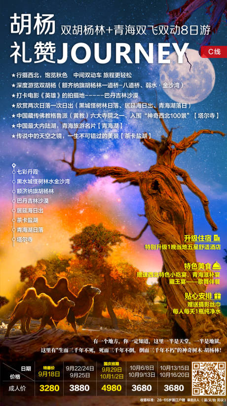 编号：20200911120644508【享设计】源文件下载-胡杨林旅游海报