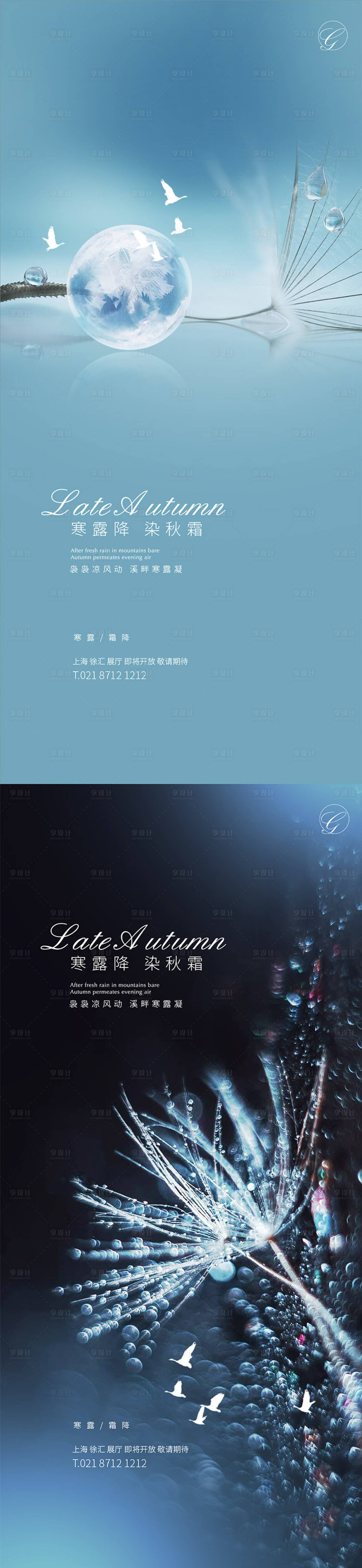 源文件下载【享设计】搜索编号：43820002129652728【寒露降霜蒲公英系列稿】