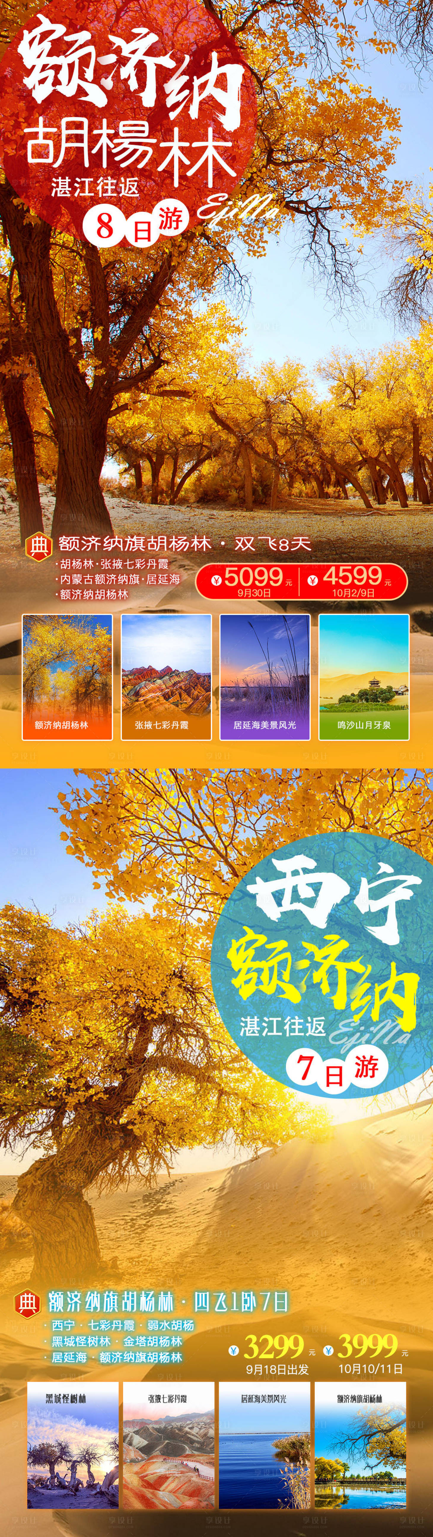源文件下载【额济纳胡杨林旅游海报】编号：70590002008459639