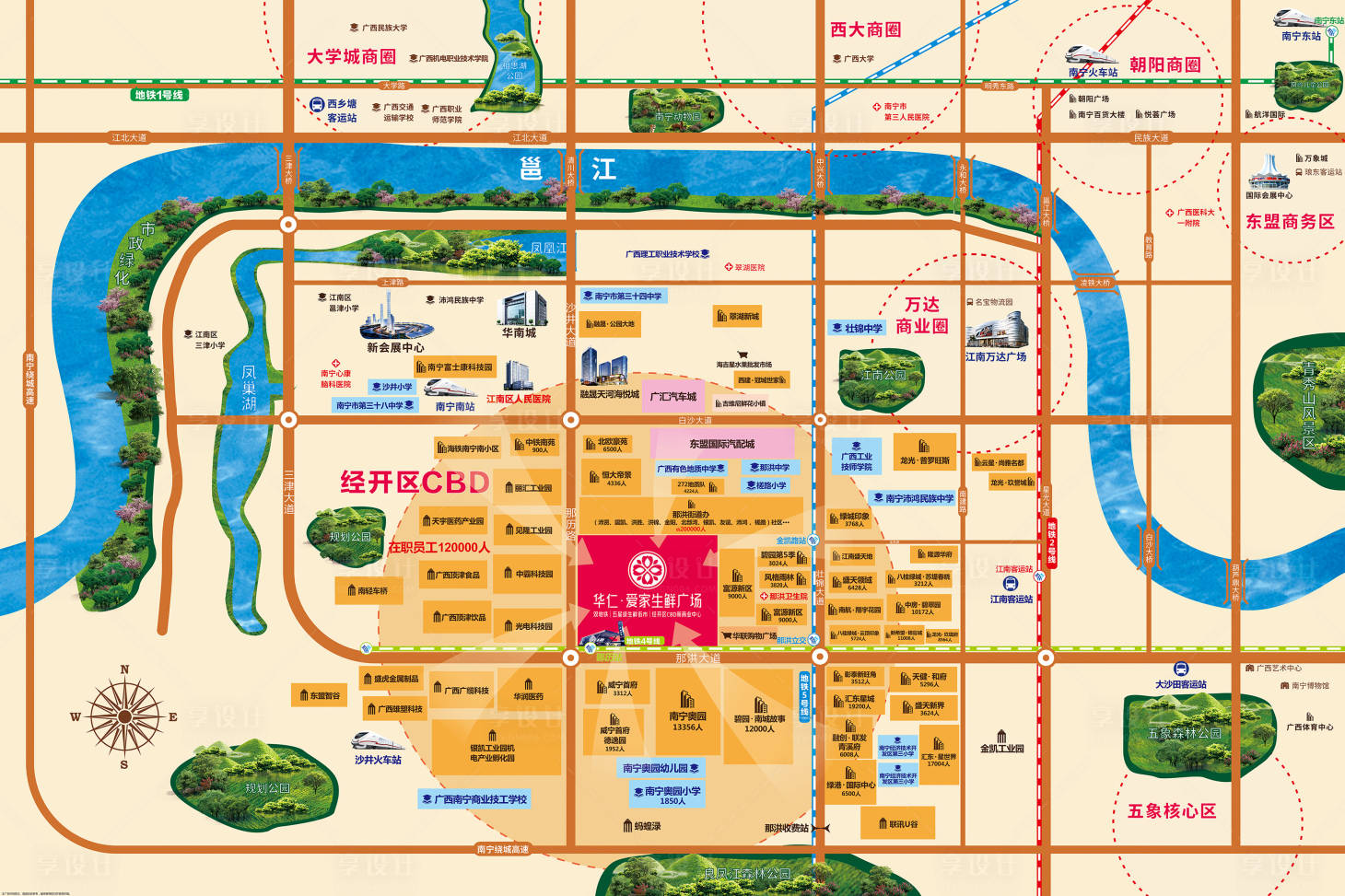 源文件下载【享设计】搜索编号：27040002063112085【区位图展板】
