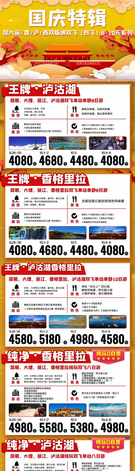 源文件下载【昆明大理丽江国庆旅游特辑海报】编号：96720002012141481