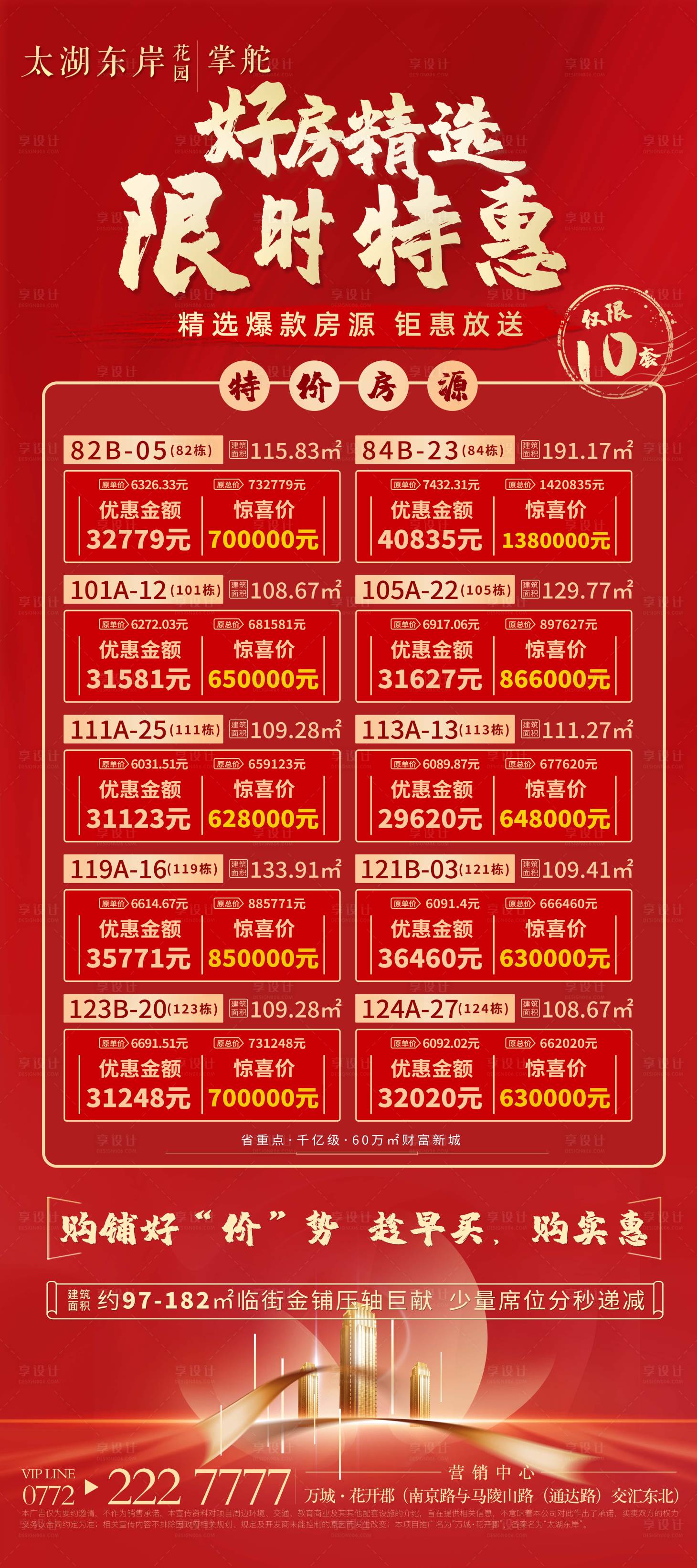 源文件下载【享设计】搜索编号：75700002036031753【地产物料特价房展架红稿】