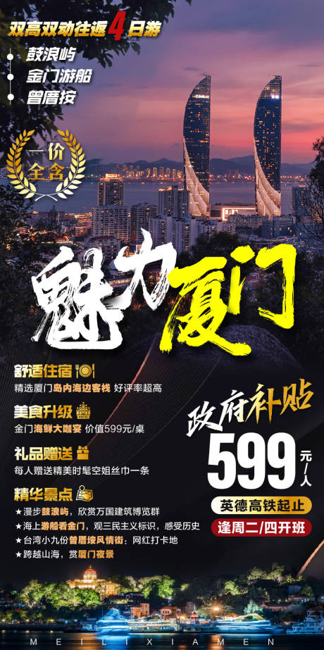 源文件下载【厦门旅游移动端海报】编号：83750002112103850
