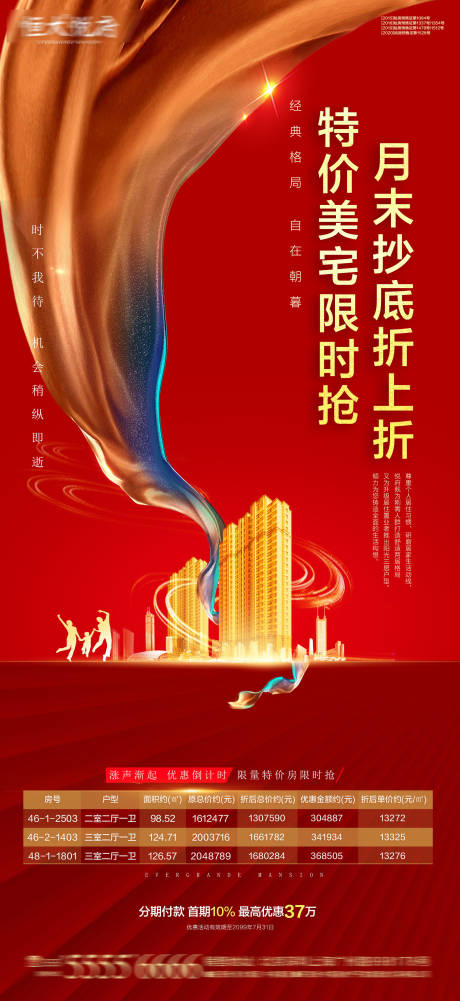 源文件下载【享设计】搜索编号：93870002019317174【特价房红金海报】