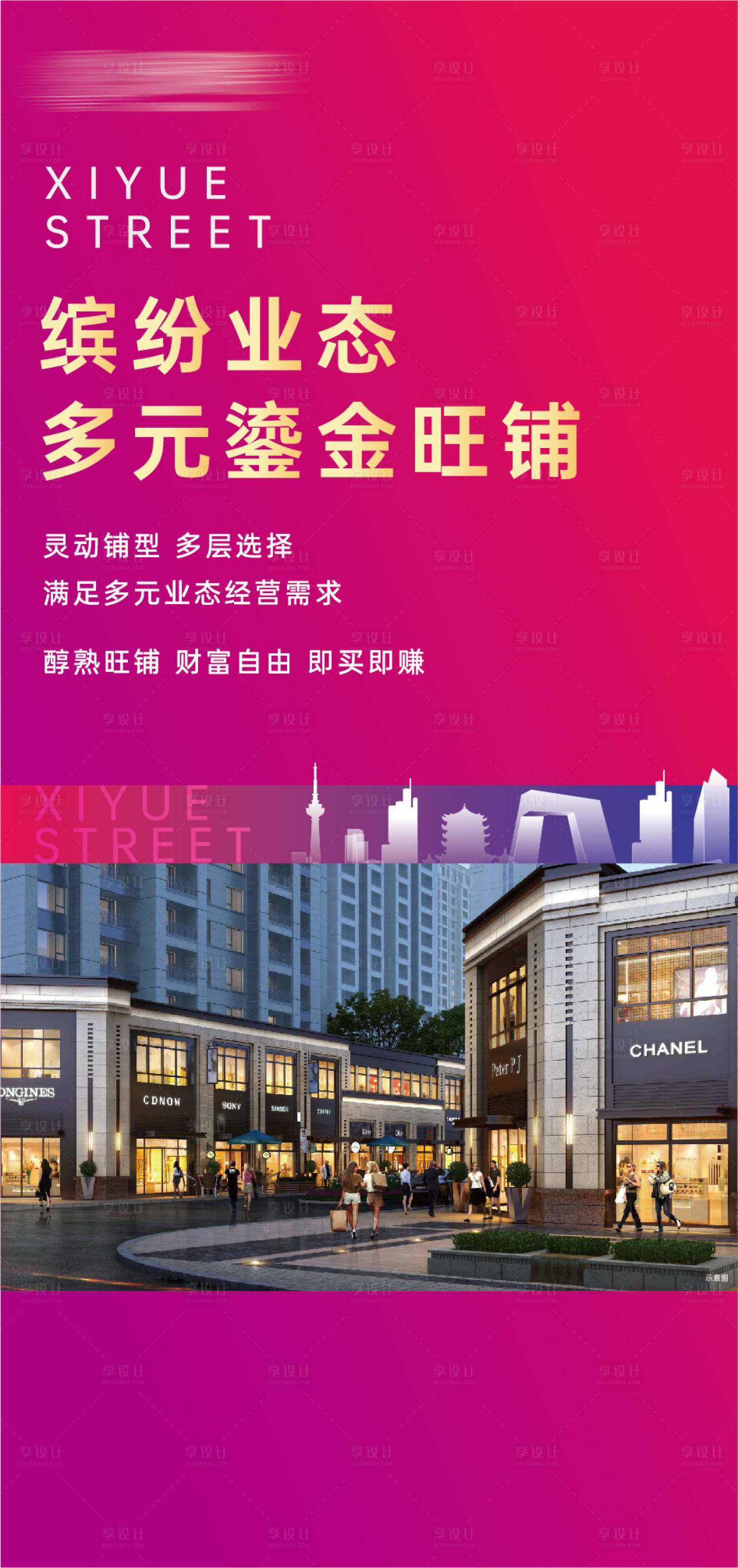 源文件下载【享设计】搜索编号：37970001925054193【房地产商铺价值点展架易拉宝】