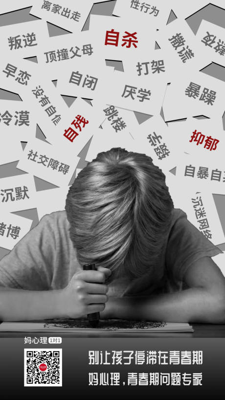源文件下载【享设计】搜索编号：23130002007284876【关爱青春期孩子心理健康公益海报】