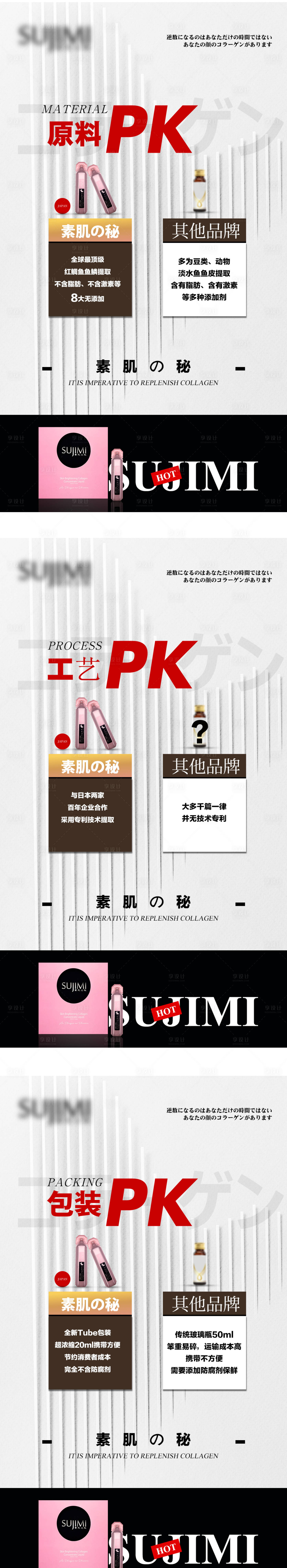 源文件下載【享設(shè)計】搜索編號：11940001968317523【護膚產(chǎn)品成分對比海報】