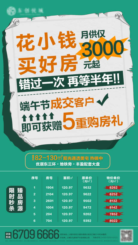 源文件下载【地产特价房海报】编号：20200916101840125