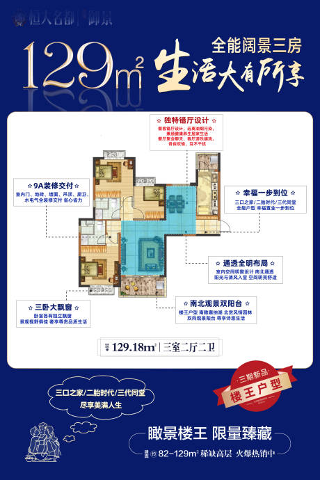 源文件下载【享设计】搜索编号：65900001934475032【地产户型海报】