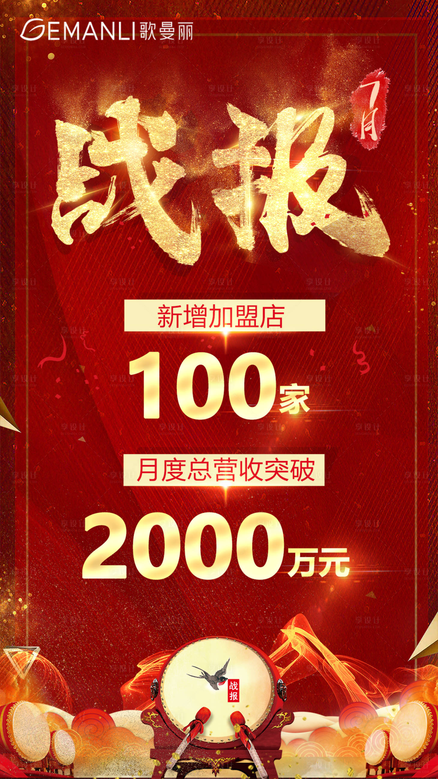 源文件下载【享设计】搜索编号：51050002035807573【红色大气战报】