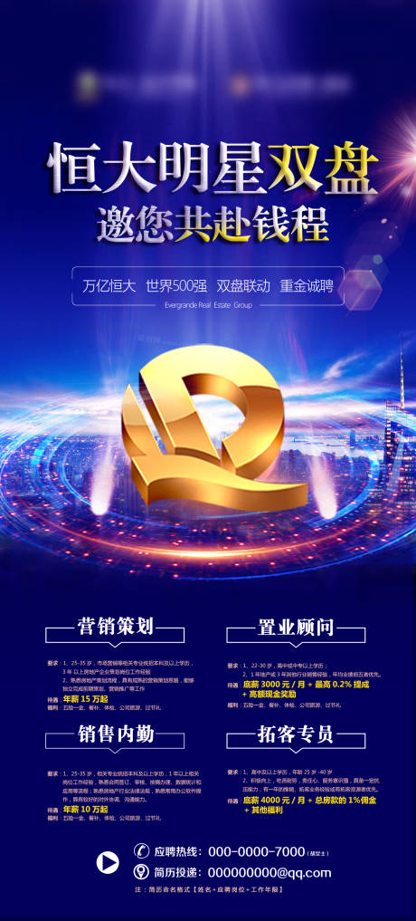 源文件下载【房地产大气招聘微信海报】编号：91570001871864272