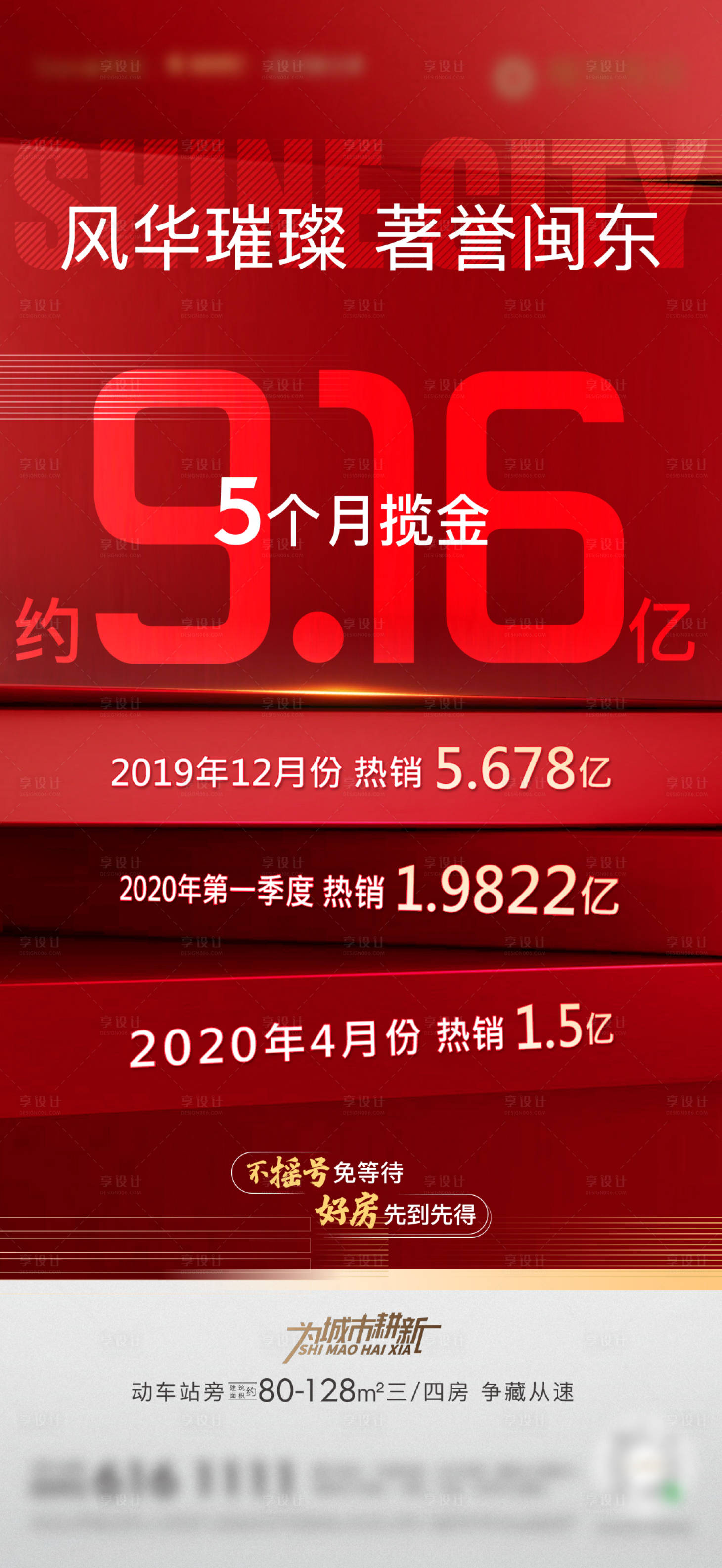 源文件下載【享設(shè)計(jì)】搜索編號(hào)：51000001978065720【房地產(chǎn)紅金熱銷海報(bào)】