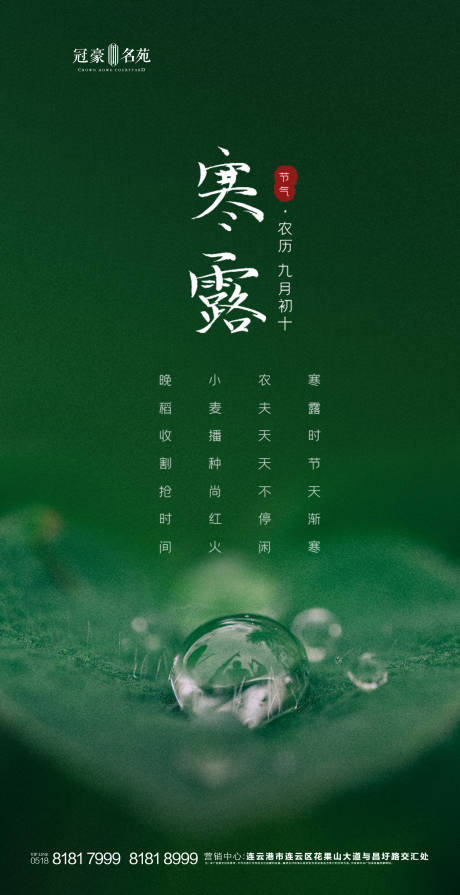 源文件下载【享设计】搜索编号：21500002116381366【地产寒露节气海报】