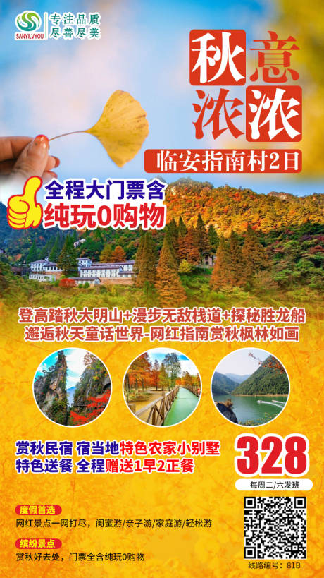 临安指南村旅游海报