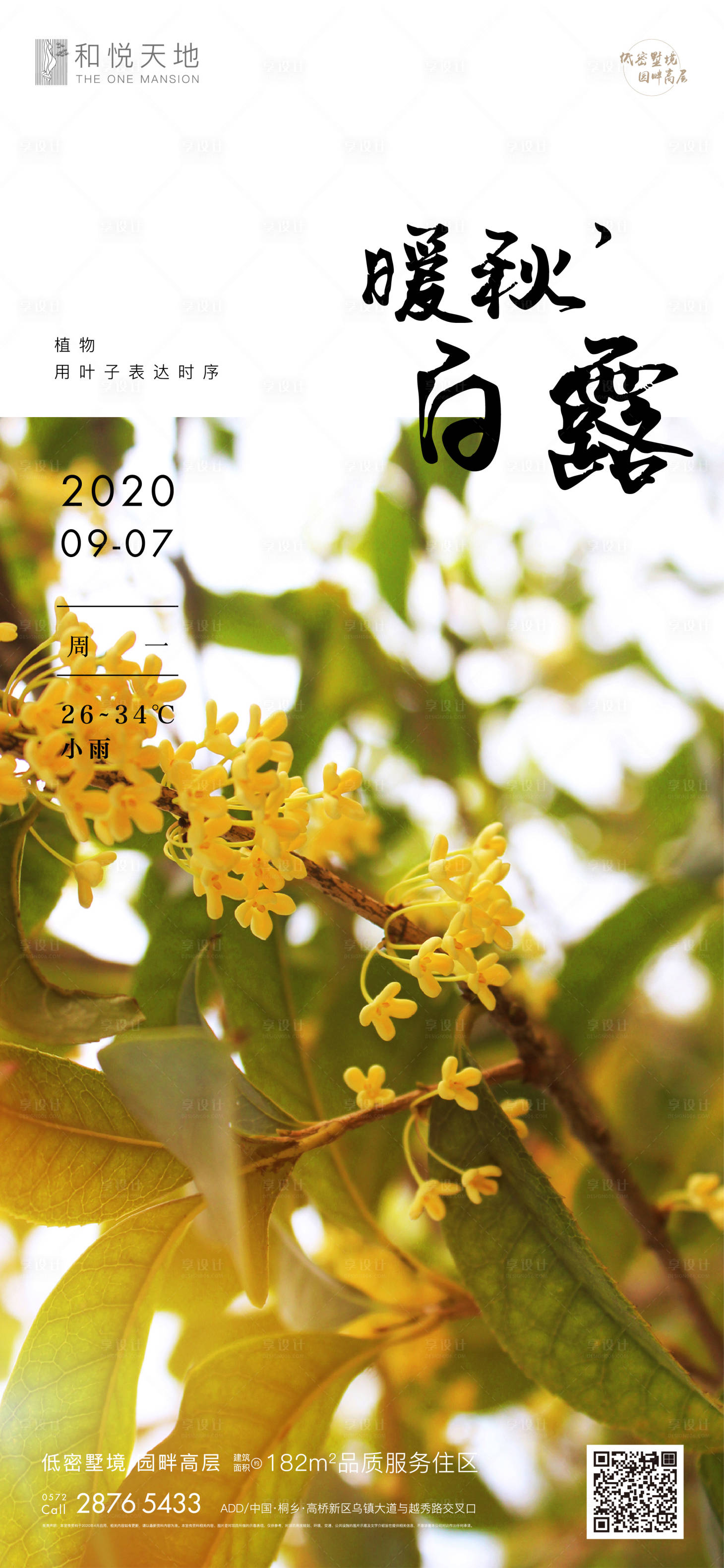 源文件下載【享設計】搜索編號：40990001851258594【房地產白露節氣海報】