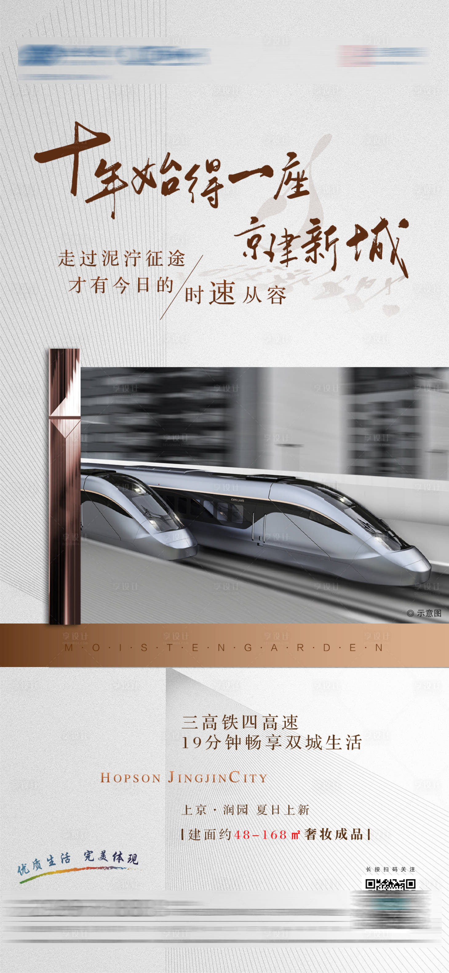 源文件下载【享设计】搜索编号：30230001887344192【地产价值点交通高铁海报】