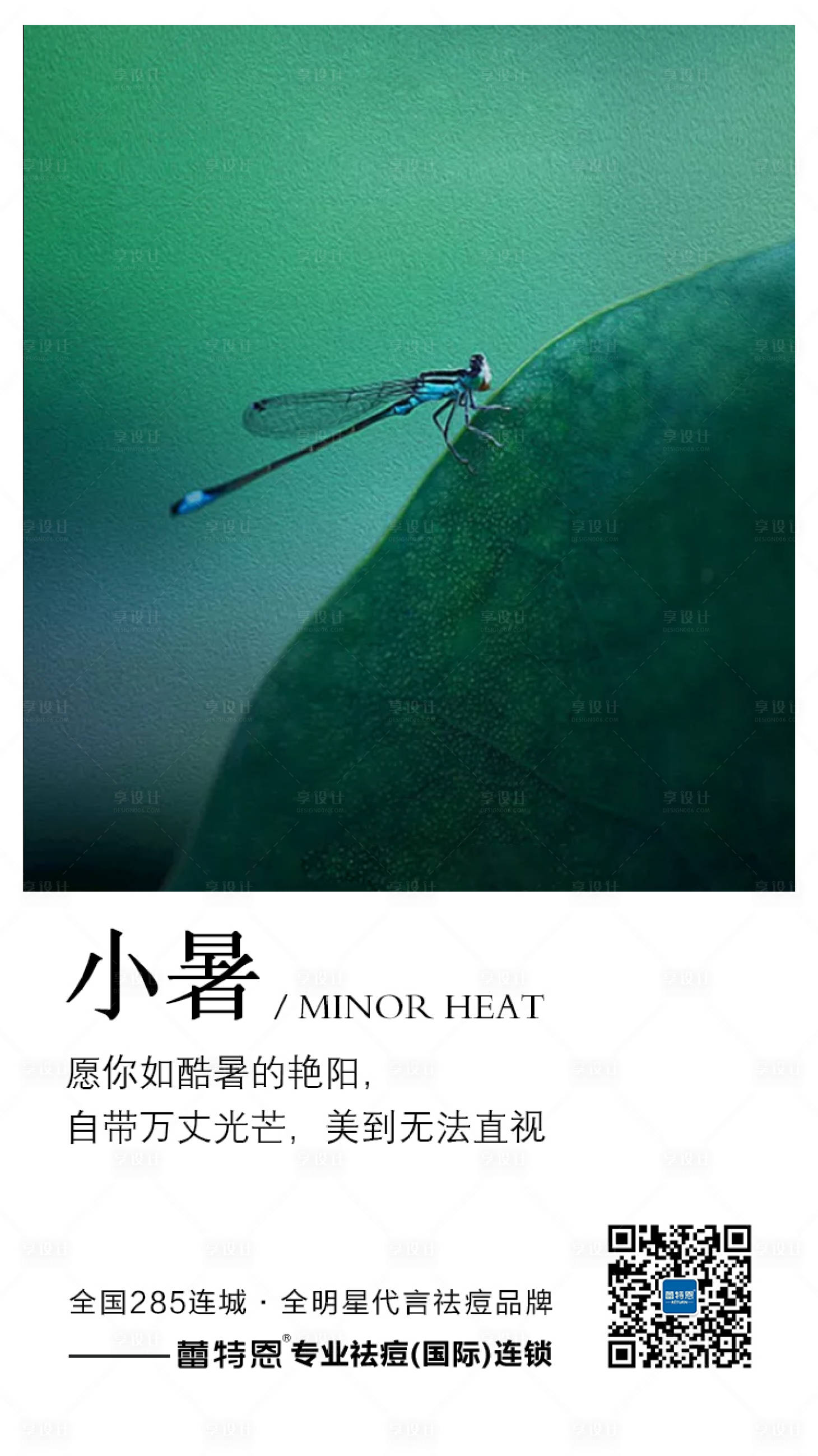 源文件下载【享设计】搜索编号：98650002195306632【医美小暑节气海报】