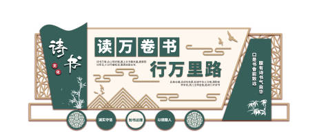 源文件下載【校園古風文化墻】編號：34710002280046244