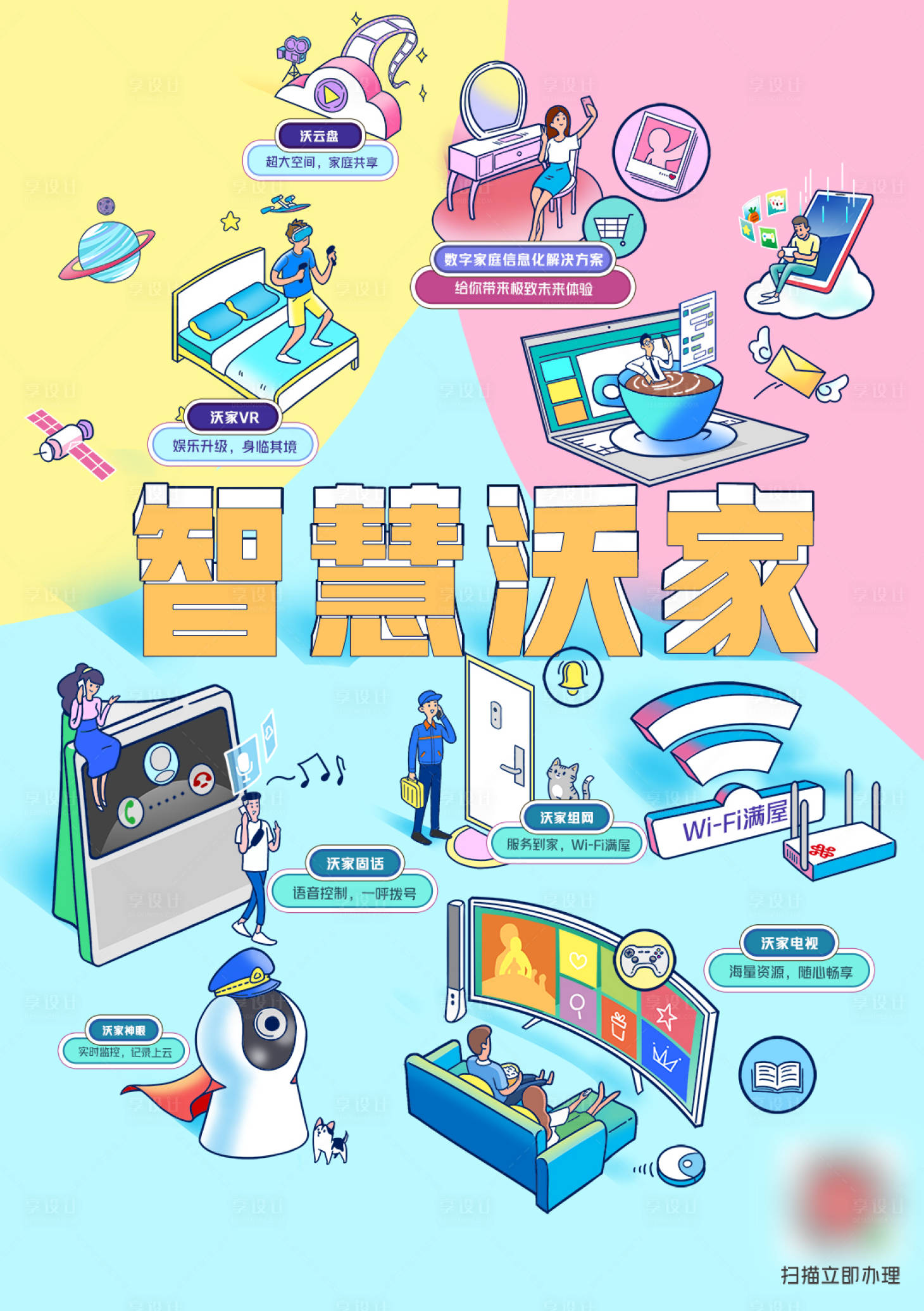 源文件下载【智能家居宣传海报】编号：75110002225471764