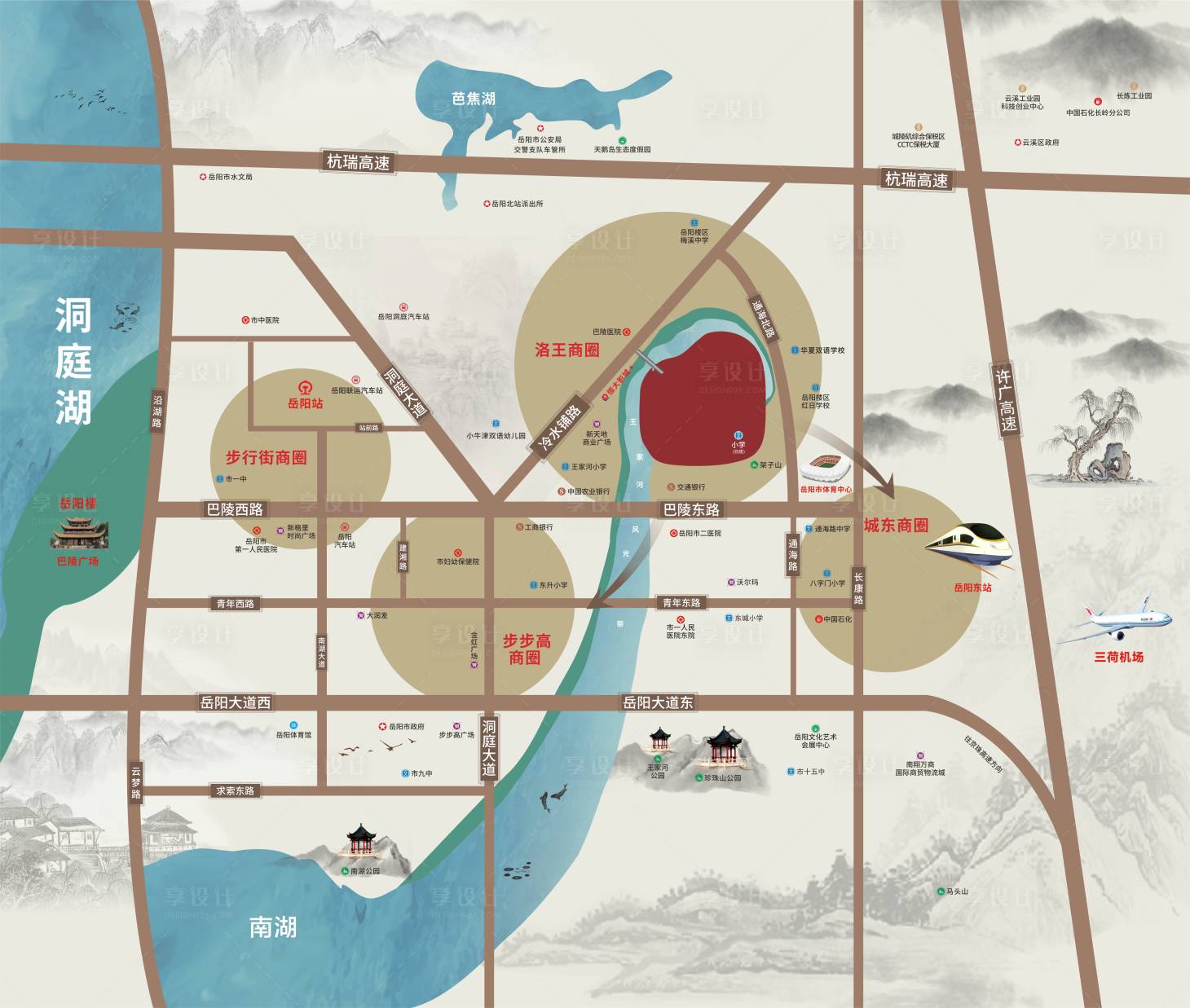 源文件下载【中式区位广告展板】编号：34900002392345093