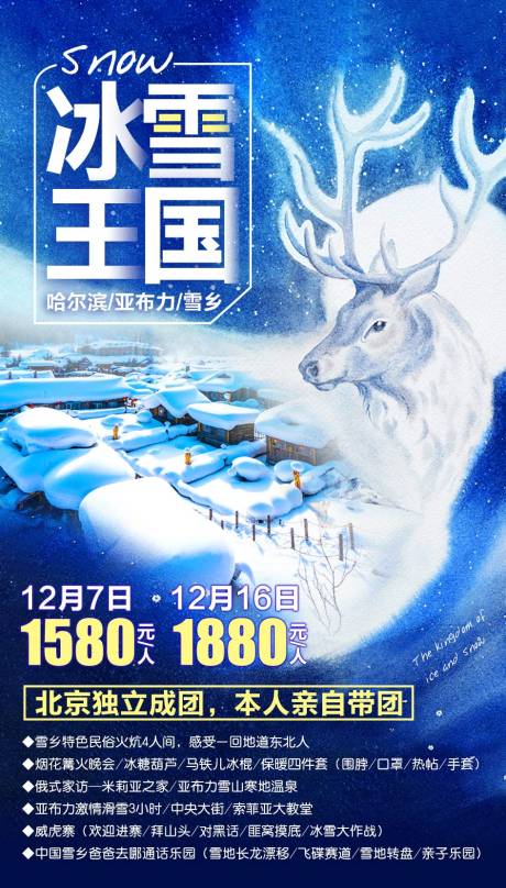 编号：20201012095814726【享设计】源文件下载-冰雪王国旅游海报