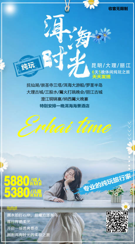 源文件下載【洱海人物旅游海報】編號：72200002398172500
