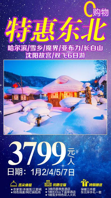 编号：20201012093938518【享设计】源文件下载-东北冬季旅游海报