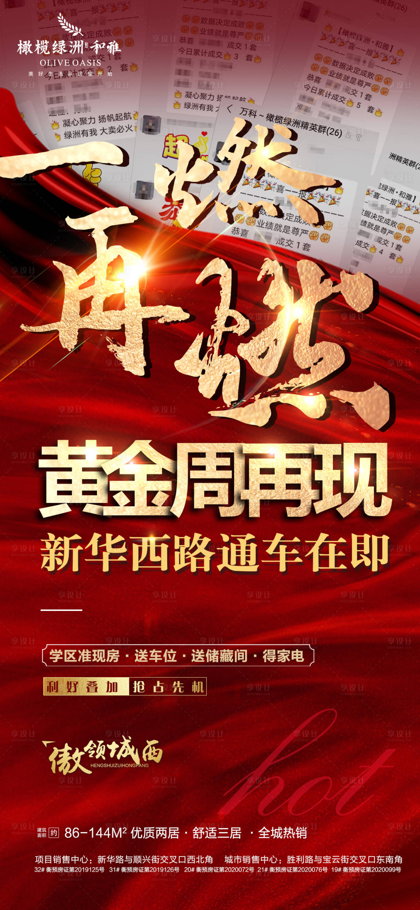 源文件下载【享设计】搜索编号：60360002226265759【地产喜报热销海报】