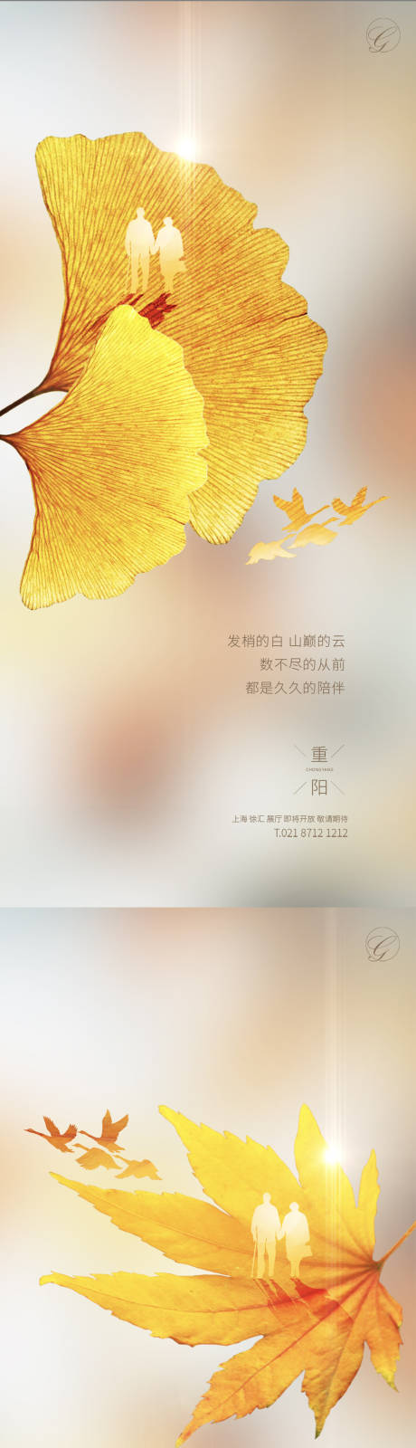 源文件下载【享设计】搜索编号：24380002203028405【重阳落叶系列稿】