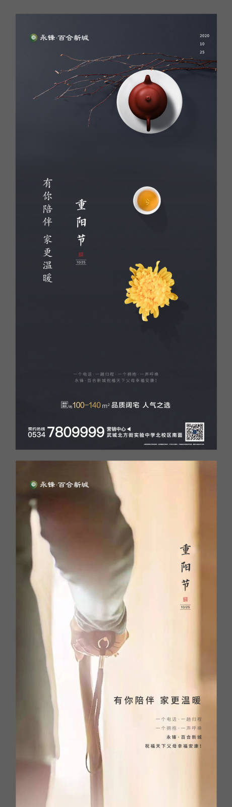 源文件下载【地产重阳节系列海报】编号：33400002344588100