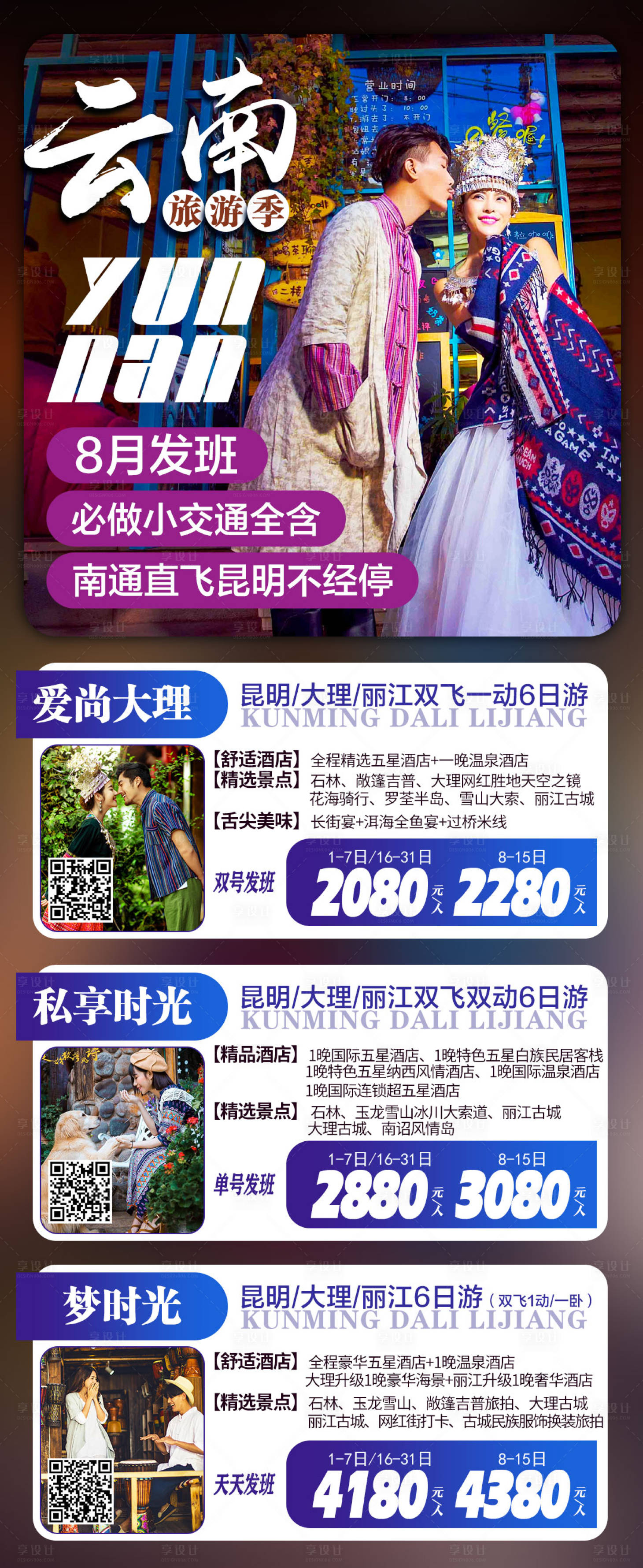 源文件下載【享設計】搜索編號：76990002354741046【云南人物旅游海報長圖】