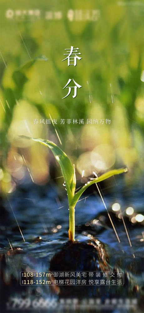 源文件下载【享设计】搜索编号：45050002163996976【地产春分节气海报】