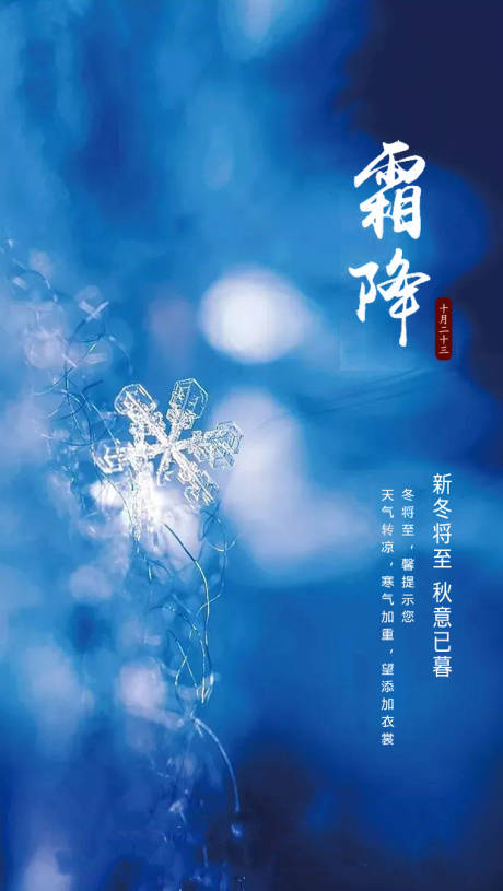 源文件下载【霜降节气移动端海报】编号：41060002223081171