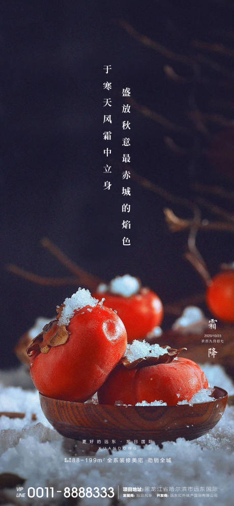 源文件下載【地產霜降節氣海報】編號：30430002248042581