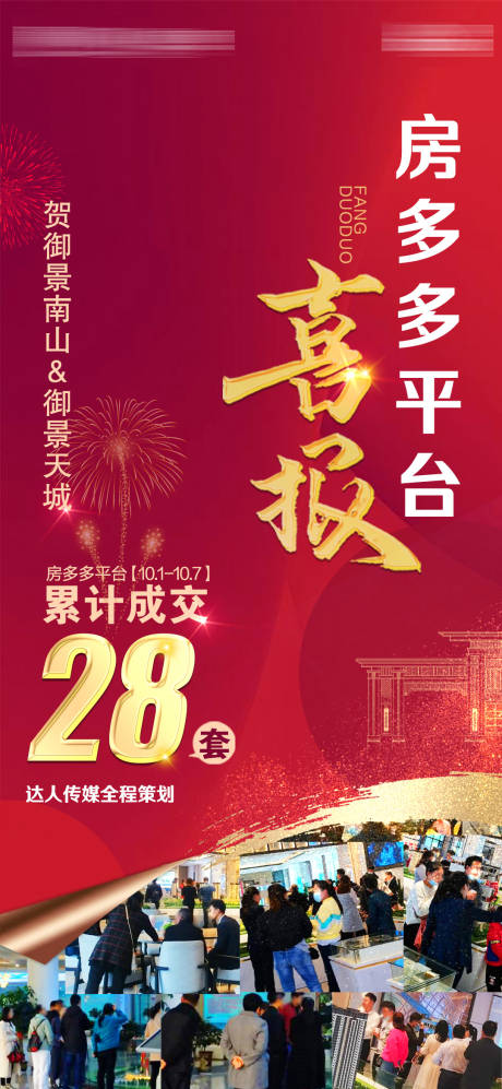 源文件下載【地產成交銷量喜報海報】編號：67050002172922679