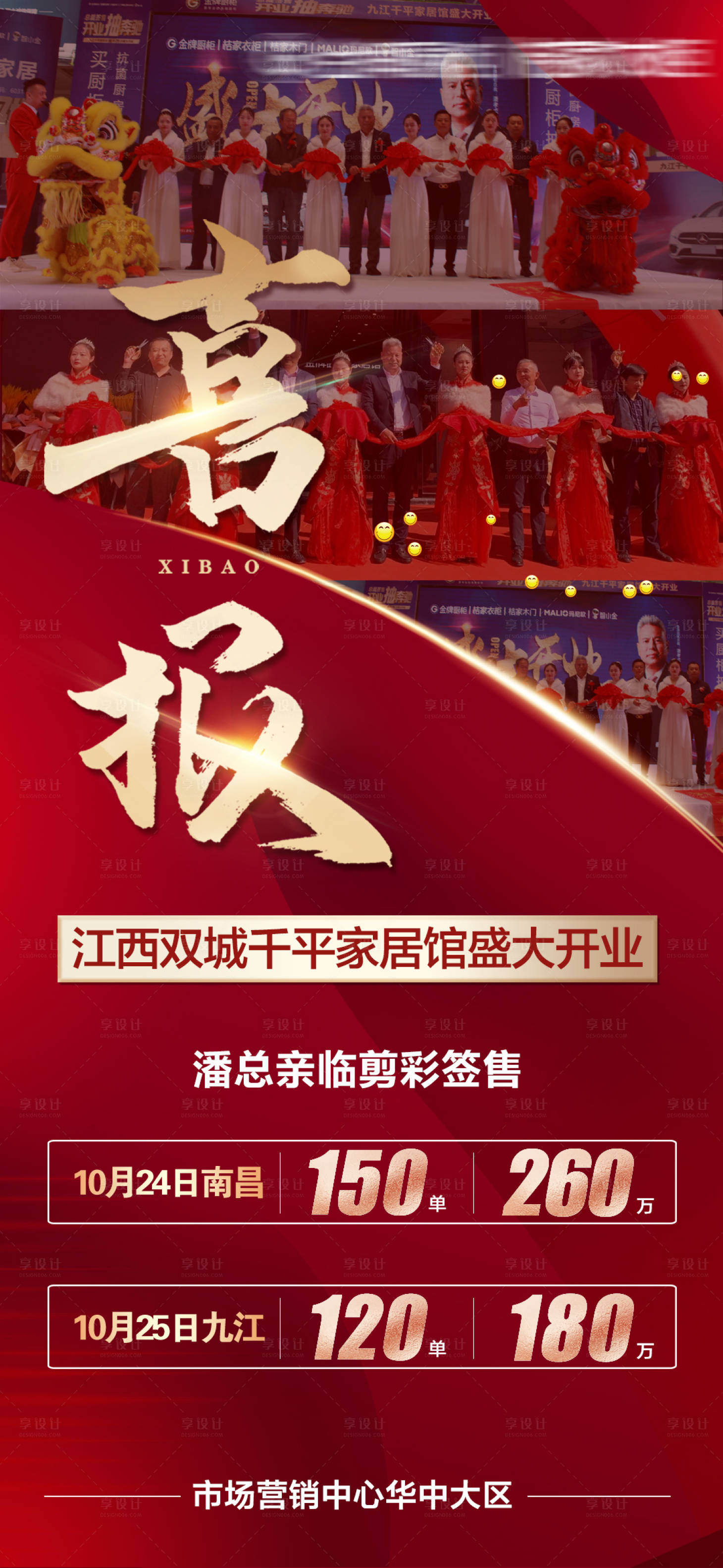 源文件下载【享设计】搜索编号：75820002369805323【开业喜报剪彩海报】