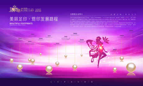 源文件下载【梦幻炫彩企业发展历程背景板】编号：84890002145759019
