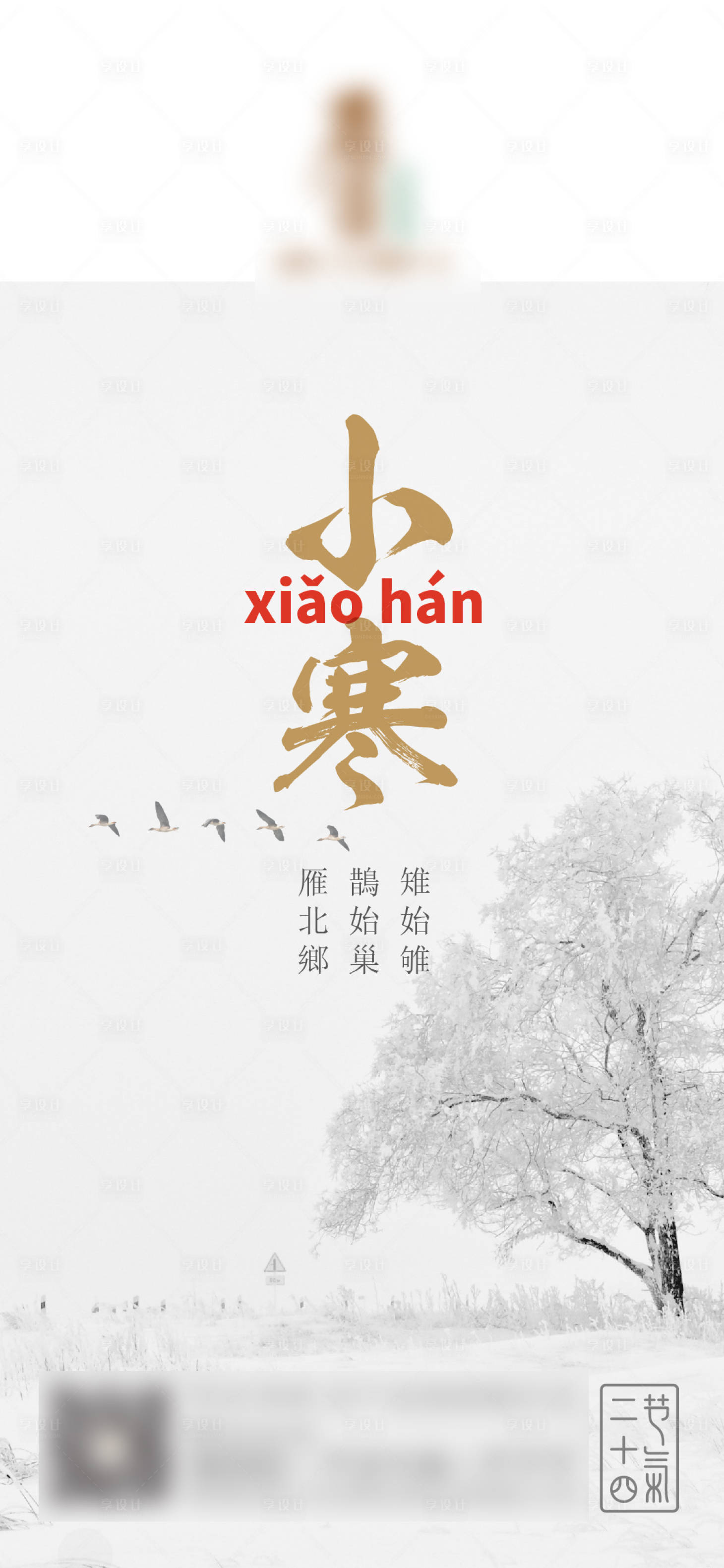 源文件下载【地产小寒节气海报】编号：40850002167595753