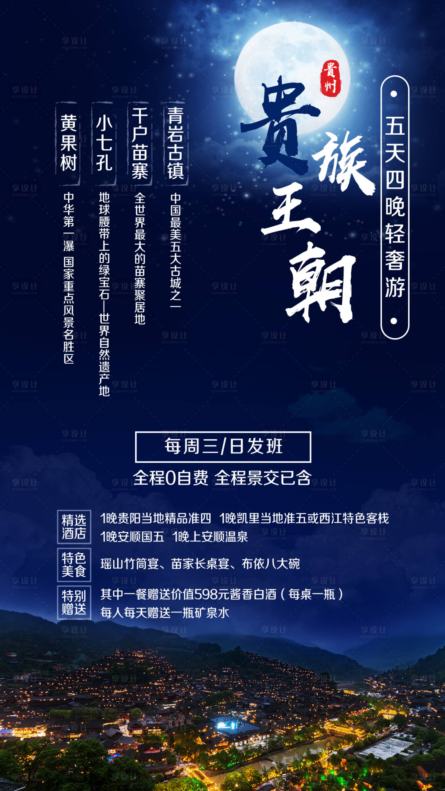 源文件下載【貴州小七孔黃果樹苗寨古鎮旅游海報】編號：76520002290553093