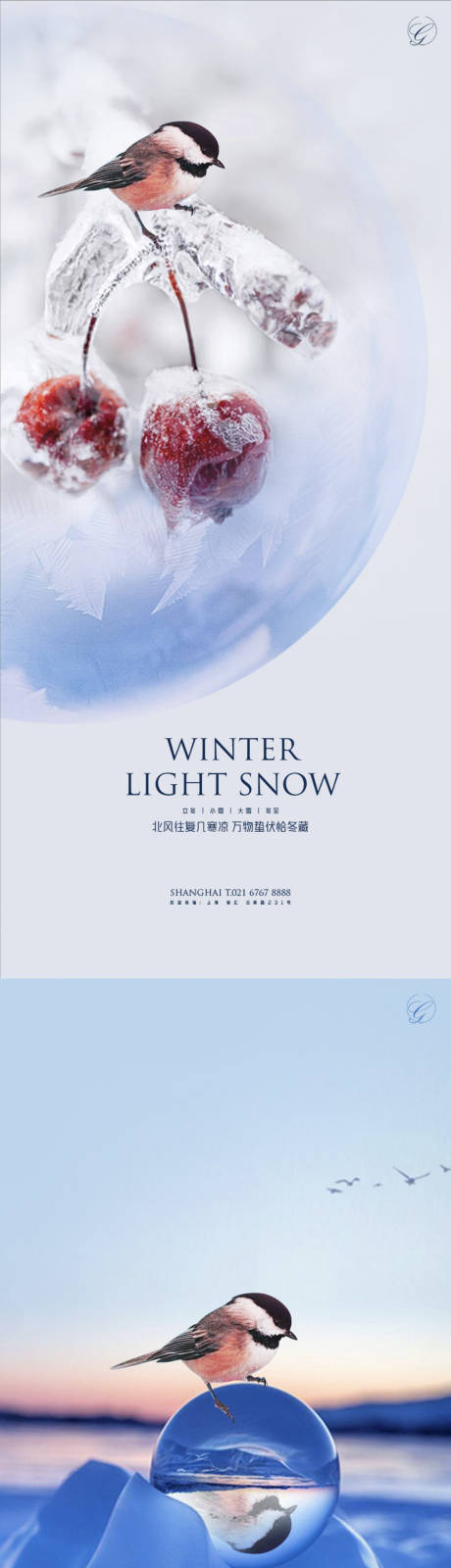 源文件下载【立冬小雪大雪冬至麻雀系列海报】编号：83240002414563327