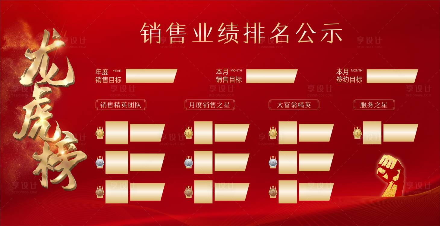 源文件下载【房地产龙虎榜红金活动展板】编号：98390002227509386